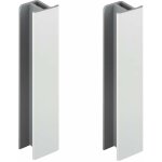 Lot de 2 jonctions de plinthe 150mm blanc brillant raccord connecteur pour pieds de meuble pvc r�sistant ...