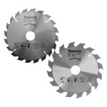 Lot de 2 lames carbure bois makita d - 20052 185x30mm, 16 / 20 dents, pour scies circulaires