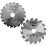 Lot de 2 lames carbure bois standard, � 185 mm, pour scies circulaires makita d - 20052