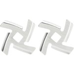 Lot de 2 lames de hachoir � viande en acier inoxydable, accessoire pour hachoir � viande � trous carr�s ...