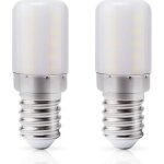 Lot de 2 lampe e14 led ampoule pour r�frig�rateur, 3w pour frigo, blanc chaud 3000k