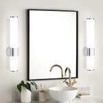 Lot de 2 lampes de miroir led pour salle de bain ? 6 w, applique murale de 30 cm, �tanche ip44, chrome, ...