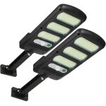 Lot de 2 lampes solaires d'ext�rieur � 213 led avec d�tecteur de mouvement, 3 modes, �tanches, pour jardin, ...