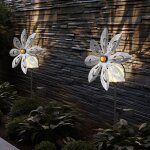 Lot de 2 lampes solaires d'extrieur led lampe de jardin moulin  vent dcoration de jardin lampe enfichable ...