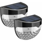 Lot de 2 lampes solaires sans fil pour clture, murs de clture, lampes d'extrieur tanches  nergie ...