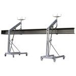 Lot de 2 l�ve poutre manuel - lev�e 2m70 - charge 1200kg - lev�e par cr�maill�re - charpente, menuiserie, ...