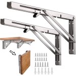 Lot de 2 lourds support console pliable rtractable pour garage tabli, support d' tagres pliable, ...