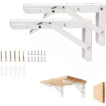 Lot de 2 lourds support console pliable r�tractable pour garage �tabli, support d' �tag�res pliable, ...