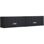 Sweeek ? lot de 2 meubles hauts de rangement garage ? acier lamin� � froid ? trappe avec verrouillage ...