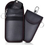 Lot de 2 mini etui anti rfid cl� voiture portable, pochette anti rfid cle voiture, etui blocage rfid ...