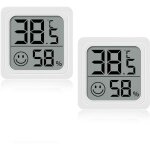 Lot de 2 mini thermom�tres hygrom�tre num�rique lcd pour maison, serre, b�b�, bureau, maison, jardin, ...