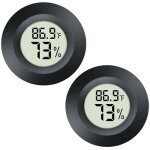Lot de 2 mini thermom�tres hygrom�tres num�riques pour serres, humidificateurs, incubateurs, bocaux pour ...