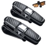 Lot de 2 montures de lunettes de voiture avec clip, clip de lunettes de voiture, support de lunettes ...