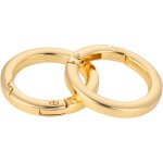 Lot de 2 mousquetons ronds � ressort en m�tal pour sangle de sac � main, 25 mm, dor�s, accessoires pour ...