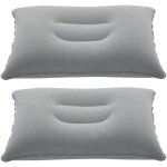 Lot de 2 oreillers gonflables pliables et portables, coussins floqus double face pour voyage, avion, ...