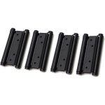 Aiducho - lot de 2 paires de charnires de porte  double action en acier inoxydable noir 76 mm