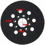 Lot de 2 patins de ponceuse de rechange � 8 trous de 12, 7 cm, compatibles avec bosch gex 125 - 1 ae, ...