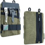 Lot de 2 petites sacoches edc, sacoche de rangement edc en toile cir�e, petite sacoche � outils avec ...
