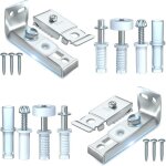 Lot de 2 pi�ces de rechange pour portes de placard coulissantes pliantes comprenant un support sup�rieur ...