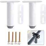 Lot de 2 pied de lit r�glables 18 - 33cm blanc pieds pour sommier � lattes pieds de meubles pour armoire ...