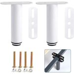 Lot de 2 pied de lit rglables pieds pour sommier  lattes pieds de meubles pour armoire canap blanc ...