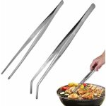 Lot de 2 pinces pour cuisine professionnelles, multi - usages et multifonctions avec pointe courb�e et ...
