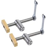 Lot de 2 pinces serrage � fixation rapide pour �tabli table de 20 mm, clips r�glables pour le positionnement ...