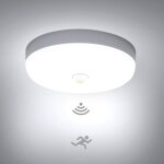 Lot de 2 plafonnier led detecteur de mouvement 15w, lampe plafond avec capteur int�rieur, ip56 luminaire ...
