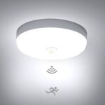 Lot de 2 plafonnier led detecteur de mouvement 15w, lampe plafond avec capteur int�rieur, ip56 luminaire ...