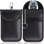 Lot de 2 pochettes blocage signal rfid pour cl voiture, tui de protection pour clef tlcommande avec ...
