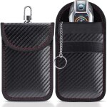 Lot de 2 pochettes blocage signal rfid pour cl� voiture, �tui de protection pour clef t�l�commande avec ...