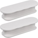 Lot de 2 poign�es adh�sives balcon blanc, pour porte verre, fen�tre, terrasse, meuble ext�rieur