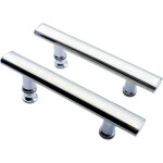 Lot de 2 poign�es de porte de douche carr�es de rechange pour cabine de douche 145 mm en acier inoxydable ...