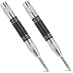 Shining house - lot de 2 pointeau automatique, poinons centraux  ressort , pour metal bois mur verre ...