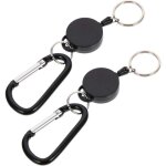 Lot de 2 porte - cl�s faciles � attacher, pendentif, porte - badge d'identification en fer