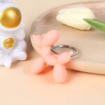 Lot de 2 porte - cl�s en caoutchouc souple en forme de chien � bulles pour voiture, sac d'�tudiant, porte ...