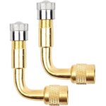 Lot de 2 rallonges de valve � 90 degr�s, rallonge de valve en cuivre pour valve d'angle de valve de re, ...