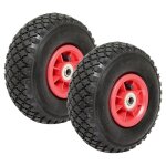 Lot de 2 roue gonflable 260 x 85 mm (3. 00 - 4) diable / chariot alsage 20 mm