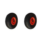 Lot de 2 roues gonflables 260x85mm ? charge maximale 270kg ? al�sage 20mm ? roues � rouleaux pour diable ...