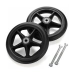 Csparkv - lot de 2 roues de rechange en caoutchouc de 14 - 15 cm pour fauteuil roulant, dambulateur, ...
