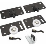 Lot de 2 rouleau de porte coulissante rail porte coulissante placard, roues coulissantes 30 mm roulette ...