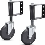 Memkey - lot de 2 roulettes de portail  ressort en caoutchouc rsistant au vieillissement avec plaque ...