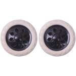 Lot de 2 roulettes de rechange slip en caoutchouc mousse (noir, roues chaudes)??16cm