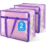 Lot de 2 sacs de rangement transparents � fermeture �clair pour v�tements, pour literie, linge, couvertures, ...