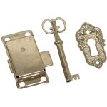 Lot de 2 serrures de porte d'armoire antiques, serrures de meubles d�coratives avec trous de serrure ...