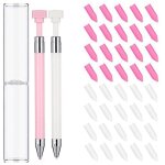 Lot de 2 stylos avec 40 pices de rechange pour cire, colle, accessoires pour art diamant