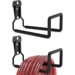 Lot de 2 supports de d�vidoir de tuyau en m�tal robuste pour montage mural, support de tuyau d'arrosage ...