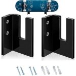Lot de 2 supports muraux pour skateboard, longboard, rangement pour ski, ski nautique, skateboard �lectrique ...