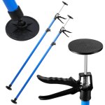 Lot de 2 supports de plafond, �tai de montage r�glable en hauteur 115 - 290 cm, supports t�lescopiques ...