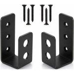 [jamais utilis�]lot de 2 supports de porte robustes en acier pour portes de 2 x 4 - barre de s�curit� ...